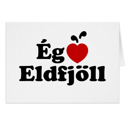 I Heart (Love) Volcanoes [Ég Elska Eldfjöll] Kaart (Voorkant Horizontaal)