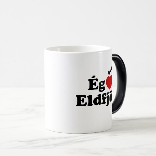 I Heart (Love) Volcanoes (Ég Elska Eldfjöll) Magische Mok (Voorkant rechts)