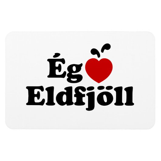 I Heart (Love) Volcanoes (Ég Elska Eldfjöll) Magneet (Horizontaal)