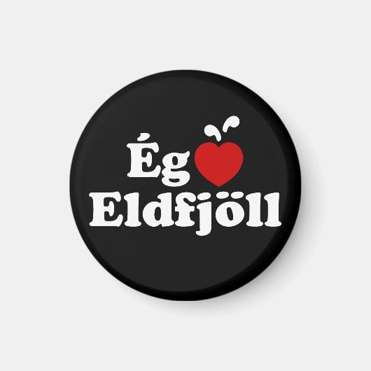 I Heart (Love) Volcanoes (Ég Elska Eldfjöll) Magneet (Voorkant)