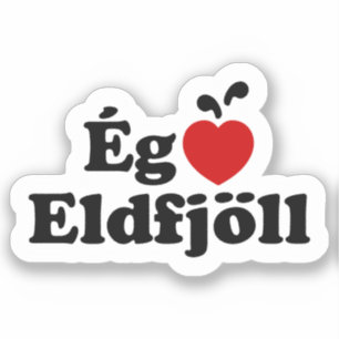 I Heart (Love) Volcanoes (Ég Elska Eldfjöll) Sticker