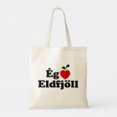 I Heart (Love) Volcanoes (Ég Elska Eldfjöll) Tote Bag (Achterkant)