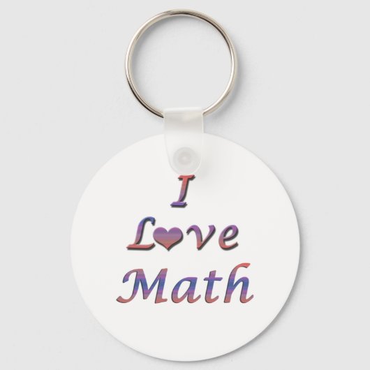 I Heart (Love) Wiskunde Sleutelhanger (Voorkant)