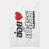 I Heart (Love) Yasothon, Isan, Thailand Theedoek (Verticaal)