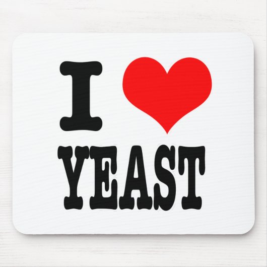 I HEART (LOVE) YEAST MUISMAT (Voorkant)