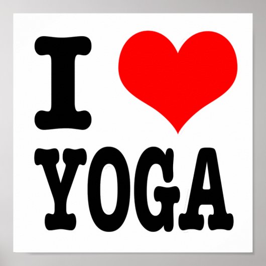 I HEART (LOVE) YOGA POSTER (Voorkant)