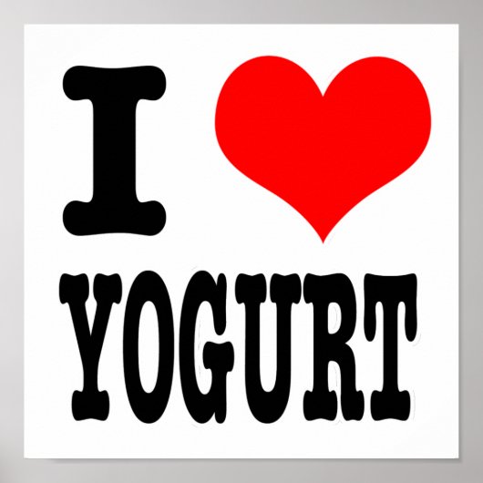 I HEART (LOVE) YOGURT POSTER (Voorkant)