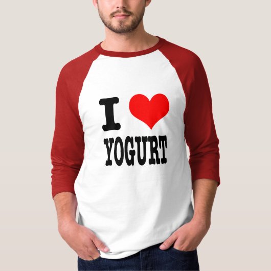 I HEART (LOVE) YOGURT T-SHIRT (Voorkant)