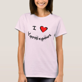 I Heart - Love Yorkiepoos T-shirt