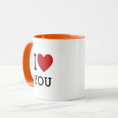 I Heart (Love) You Cute Romantic Gift Mug Mok (Voorkant links)