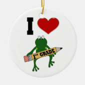 I Heart lst Grade Frog Keramisch Ornament (Voorkant)