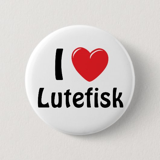 I Heart Lutefisk Ronde Button 5,7 Cm (Voorkant)