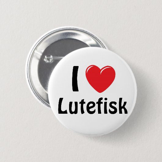 I Heart Lutefisk Ronde Button 5,7 Cm (Voorkant /achterkant)