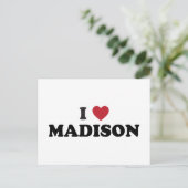 I Heart Madison Wisconsin Briefkaart (Staand voorkant)