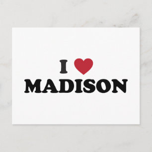 I Heart Madison Wisconsin Briefkaart