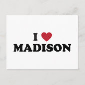 I Heart Madison Wisconsin Briefkaart (Voorkant)