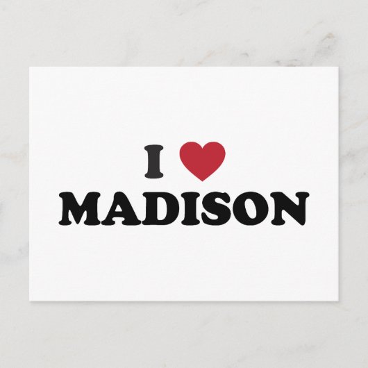 I Heart Madison Wisconsin Briefkaart (Voorkant)