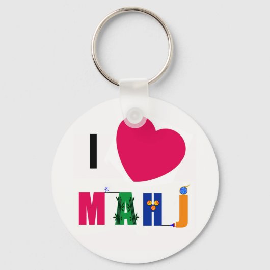 I Heart Mahj sleutelhanger (Voorkant)