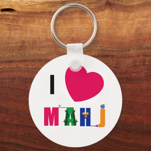 I Heart Mahj sleutelhanger (Voorkant)