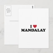 I Heart Mandalay Myanmar Briefkaart (Voorkant / Achterkant)