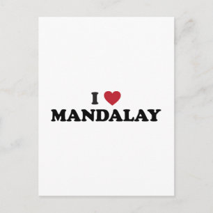 I Heart Mandalay Myanmar Briefkaart