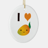 I Heart Mango Keramisch Ornament (Rechts)