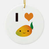 I Heart Mango Keramisch Ornament (Voorkant)
