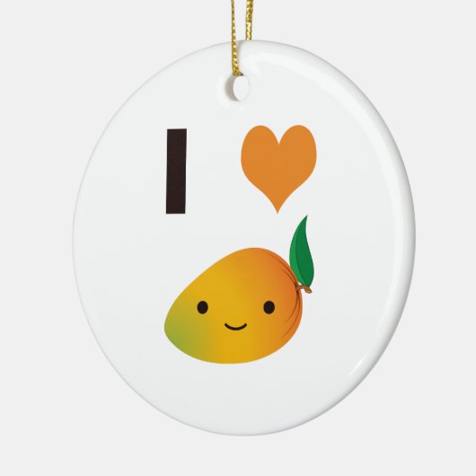 I Heart Mango Keramisch Ornament (Links)
