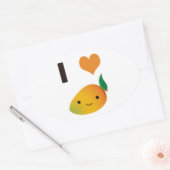 I Heart Mango Ovale Sticker