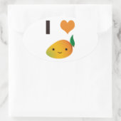 I Heart Mango Ovale Sticker