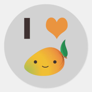 I Heart Mango Ronde Sticker
