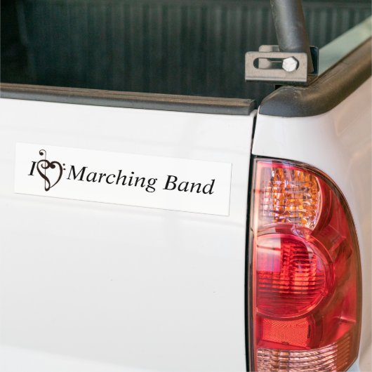 I Heart Marching Band Bumpersticker (Op Truck)