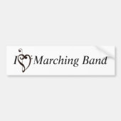 I Heart Marching Band Bumpersticker (Voorkant)