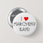 I Heart Marching Band Ronde Button 5,7 Cm (Voorkant /achterkant)