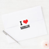 I HEART-marshmallows Ronde Sticker (Envelop)