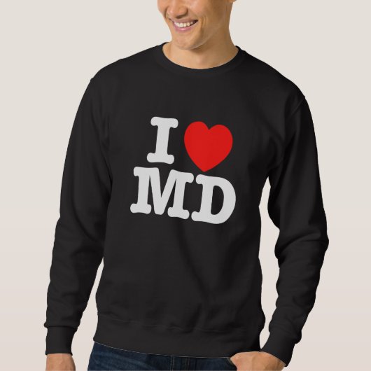 I Heart Maryland (MD) Love Premium Trui (Voorkant)