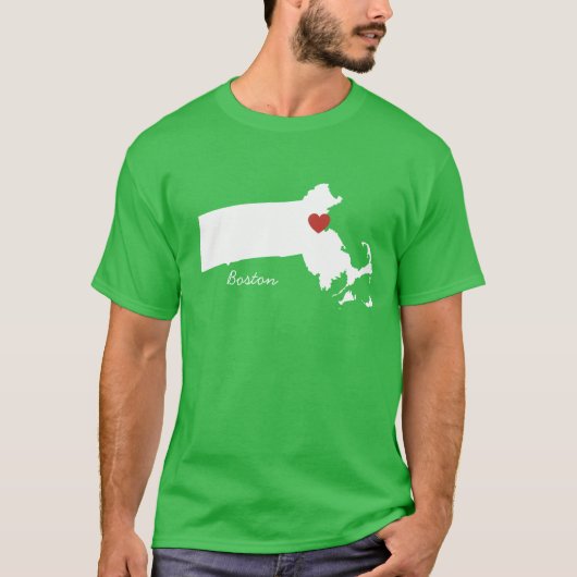 I Heart Massachusetts - stad T-shirt (Voorkant)