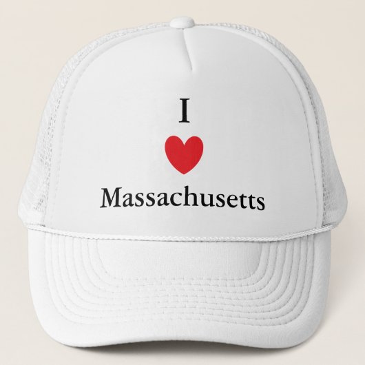 I Heart Massachusetts Trucker Pet (Voorkant)