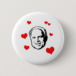 I HEART MCCAIN T-SHIRT RONDE BUTTON 5,7 CM