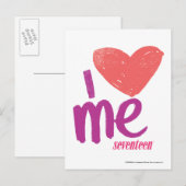 I Heart Me Pink/Purple Briefkaart (Voorkant / Achterkant)