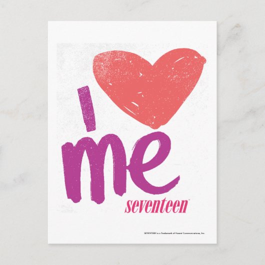 I Heart Me Pink/Purple Briefkaart (Voorkant)