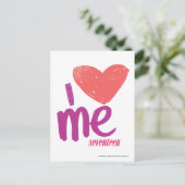 I Heart Me Pink/Purple Briefkaart (Staand voorkant)