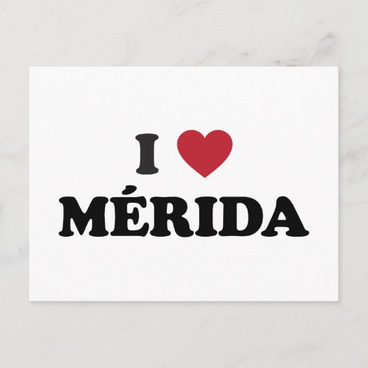 I Heart Mérida Mexico Briefkaart (Voorkant)