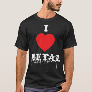 I Heart Metal Gift voor Metalheads T-shirt