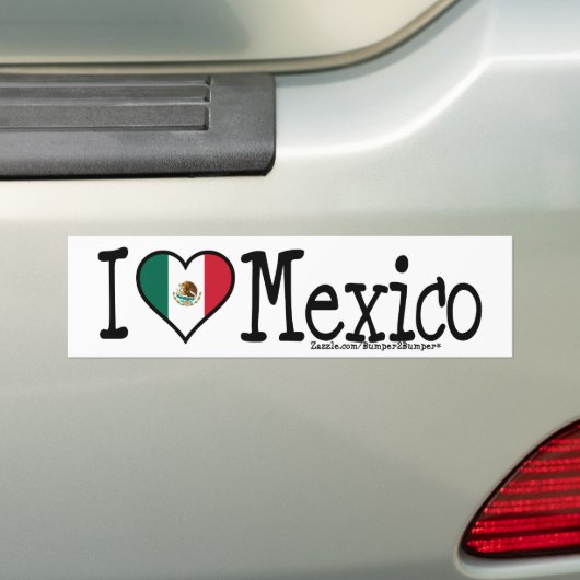 I HEART MEXICO BUMPERSTICKER (Op auto)