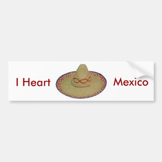 I Heart Mexico Bumpersticker (Voorkant)