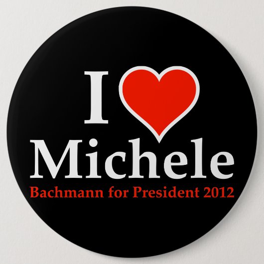 I Heart Michele Bachmann Ronde Button 6,0 Cm (Voorkant)
