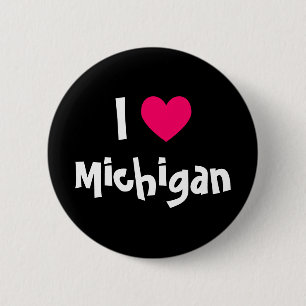 I Heart Michigan Ronde Button 5,7 Cm