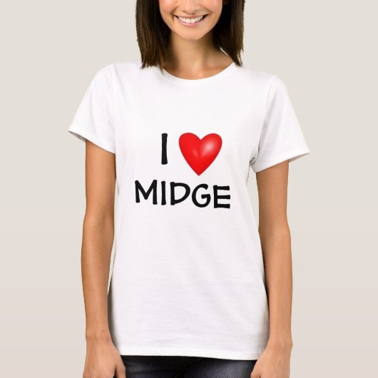 I Heart MIDGE T-shirt (Voorkant)