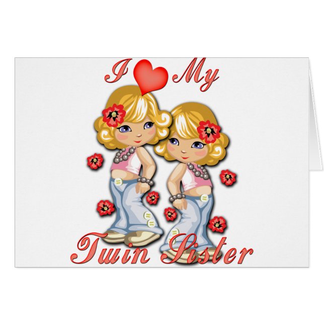 I (Heart) mijn Twin Sister (Voorkant Horizontaal)
